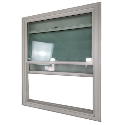 PVC reflektierendes festes Doppelhängfenster in schwarzem Vinyl-Upvc-Material mit Swing Open-Stil