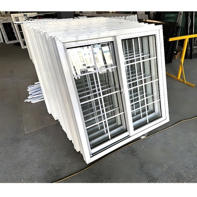 Schiebe Doppelfenster Upvc Horizontale Schub-Zug Schalldichte PVC Fenster Schiebetür