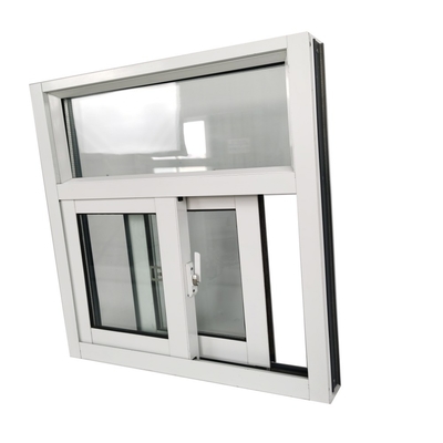 Magnetische Schirm-Aluminium-Glas-Schiebefenster mit Schiebeöffnung und Sicherheitsgrill