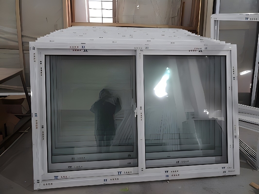 Modernes Wohnzimmer Hängende Vorhänge Aluminiumlegierung Dreifachglas Schiebetüren und Fenster