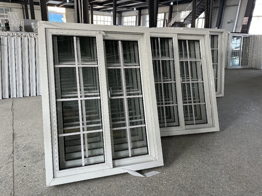 Schiebe Doppelfenster Upvc Horizontale Schub-Zug Schalldichte PVC Fenster Schiebetür