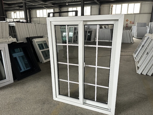 Schiebe Doppelfenster Upvc Horizontale Schub-Zug Schalldichte PVC Fenster Schiebetür